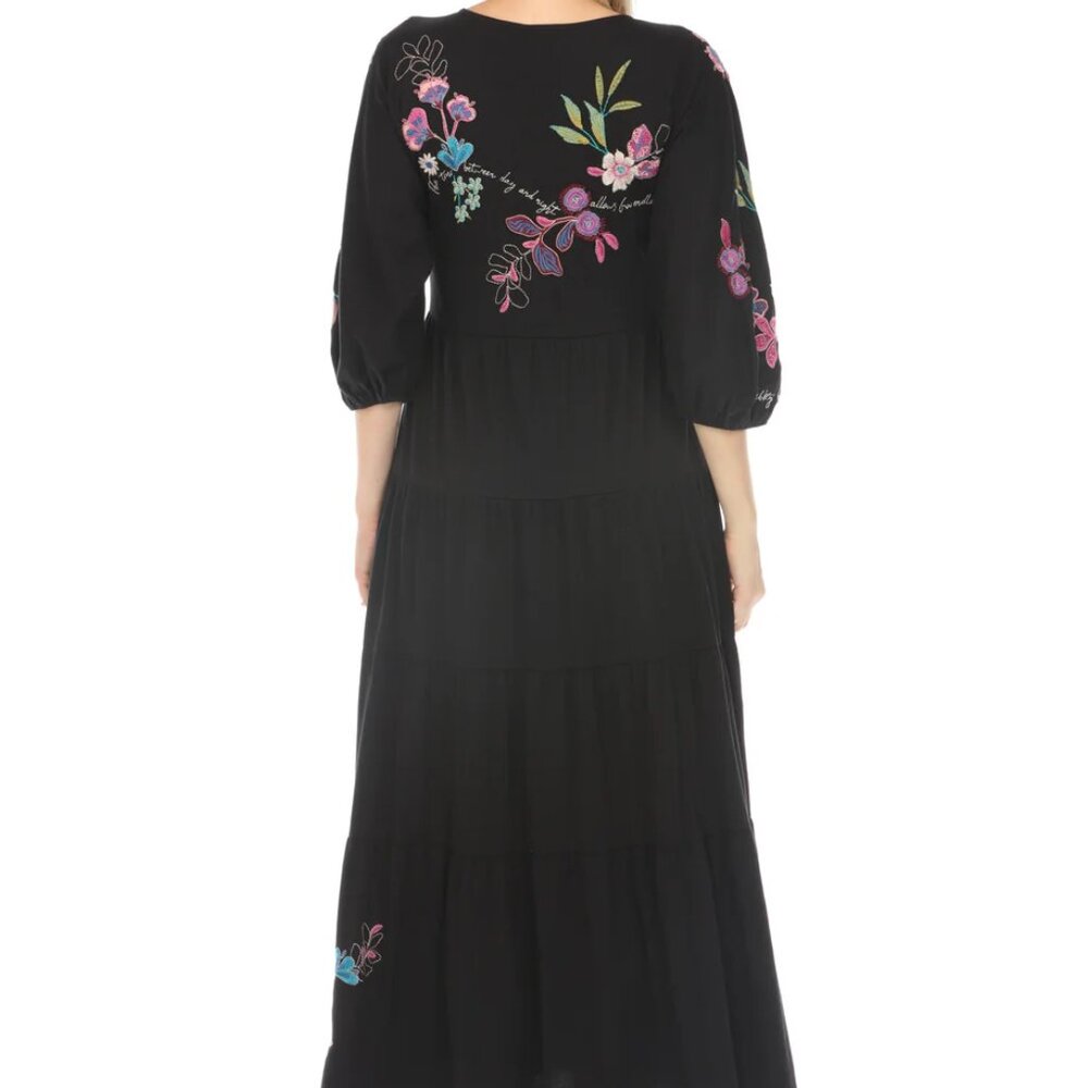 Johnny Was Shilo Dolman Tiered Knit Dress - Picture 3 of 5